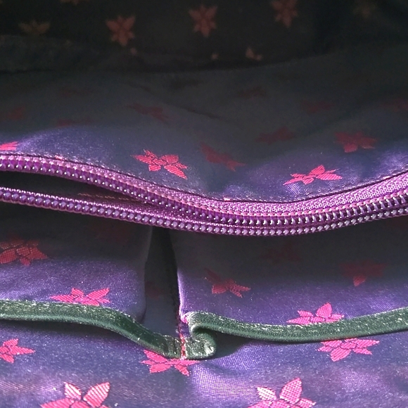 Anuschka Black Leather Leopard Floral Print Hand Painted Bag Satchel Artwork - Picture 5 of 13